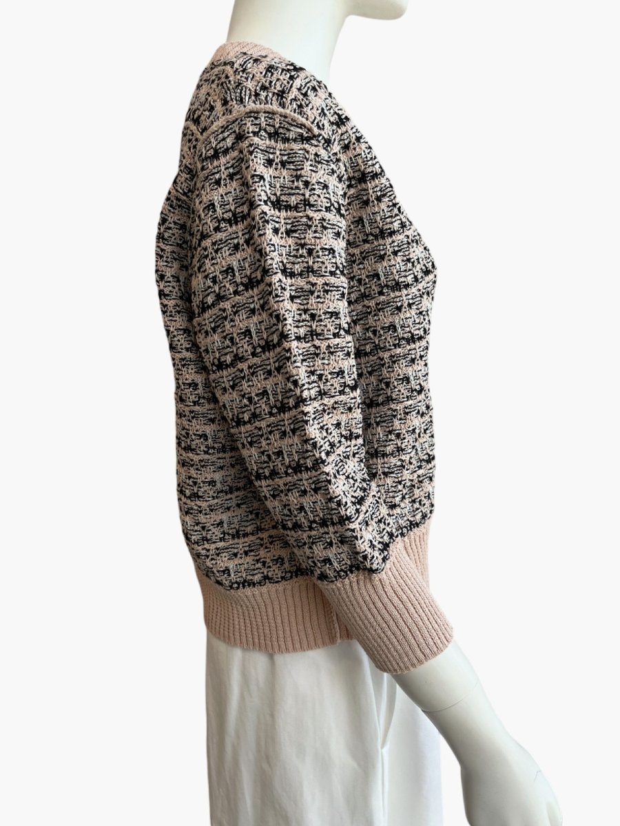 画像2: ツイードニット　カーディガン  (2)