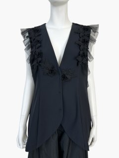 タグ付き shizuka komura レーススリーブシングルブルゾン suzuki takayuki embroidered blouson（スズキタカユキ エンブ