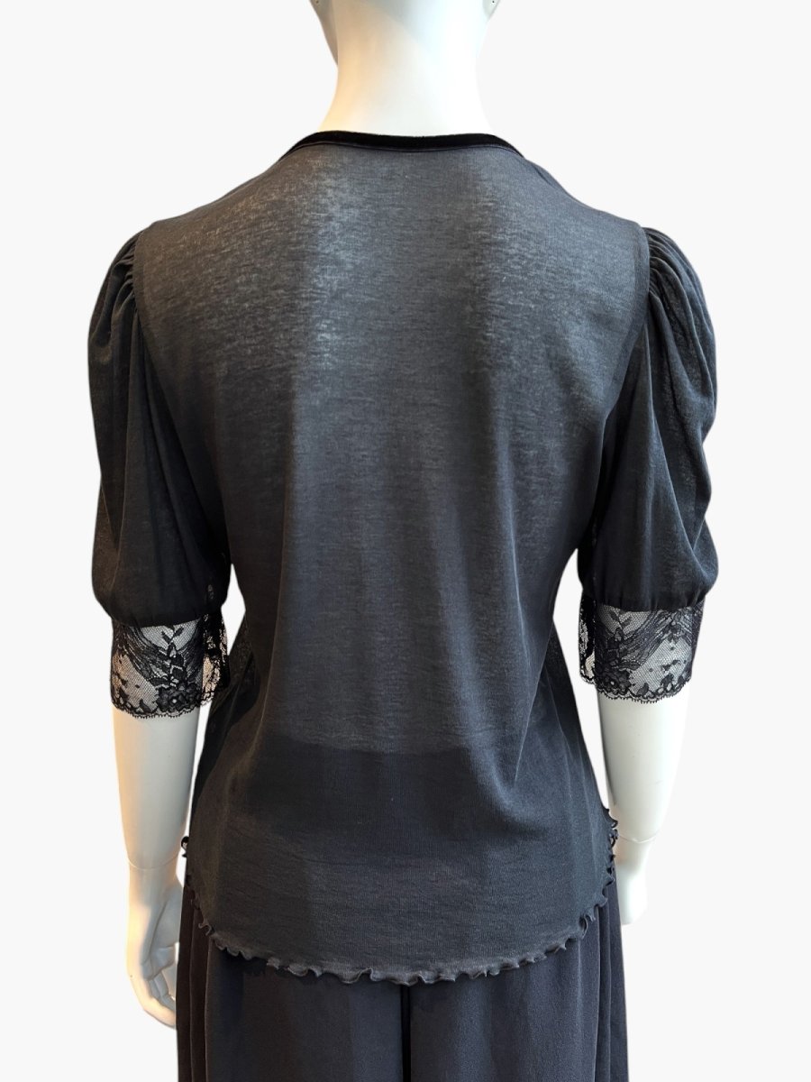 画像6: クリアーカットソー　ギャザースリーブ  (6)