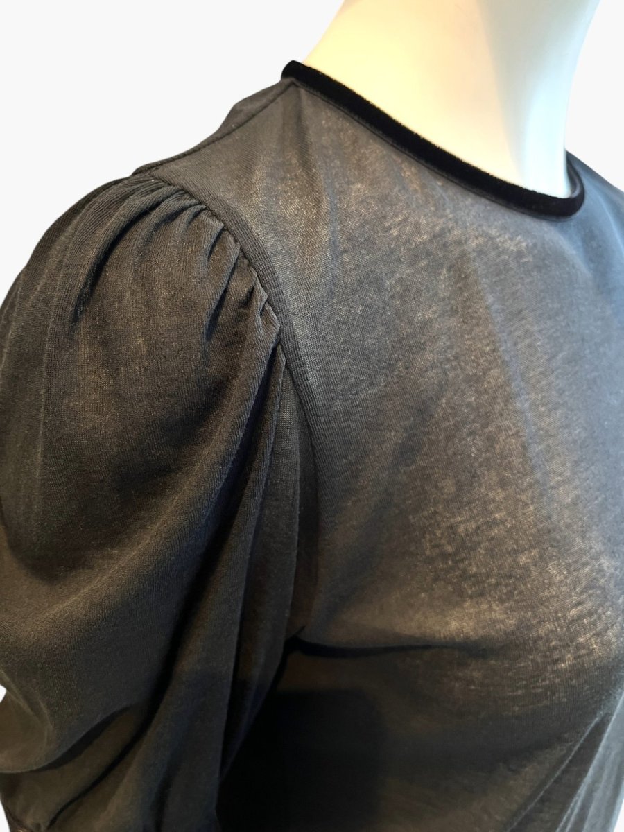 画像7: クリアーカットソー　ギャザースリーブ  (7)