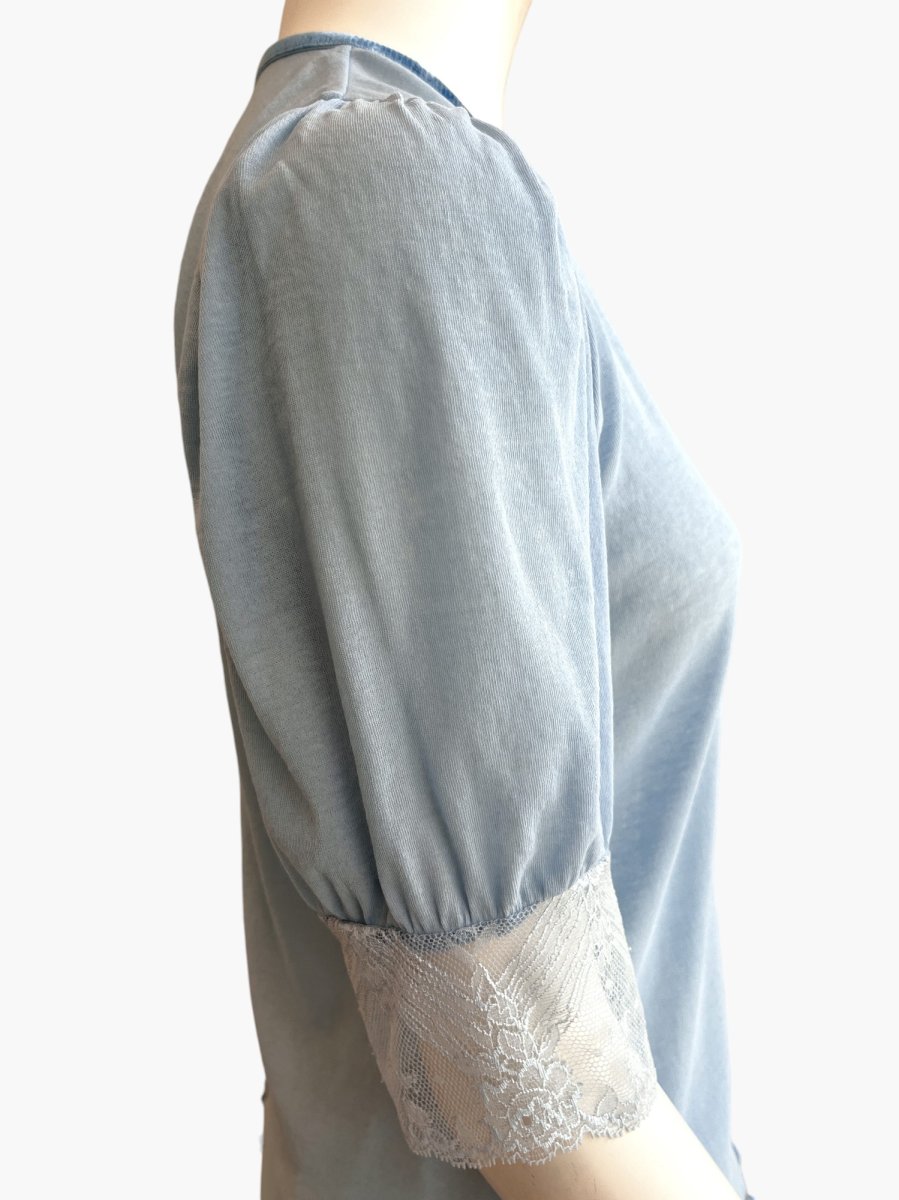 画像2: クリアーカットソー　ギャザースリーブ  (2)