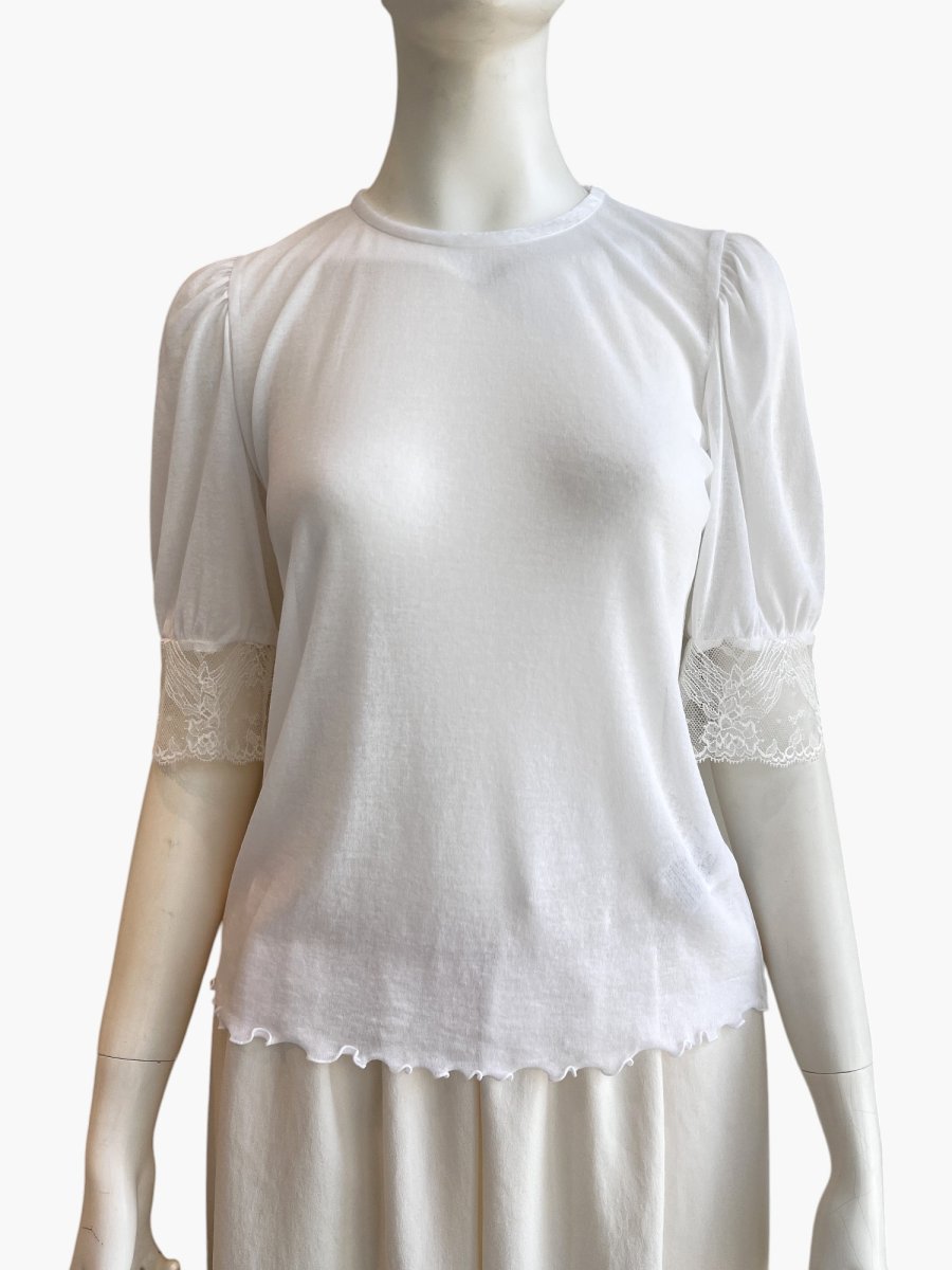 画像10: クリアーカットソー　ギャザースリーブ  (10)