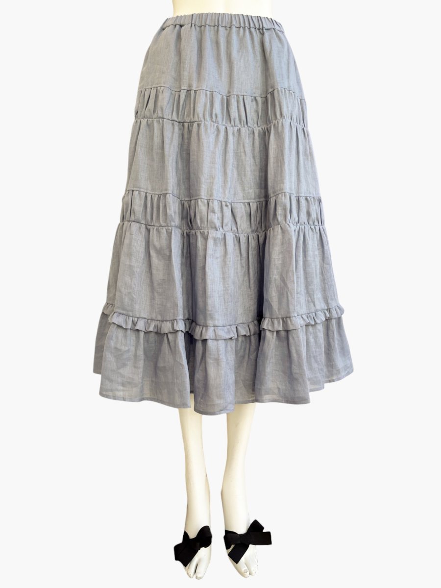 画像1: ソフトリネン　スカート  (1)