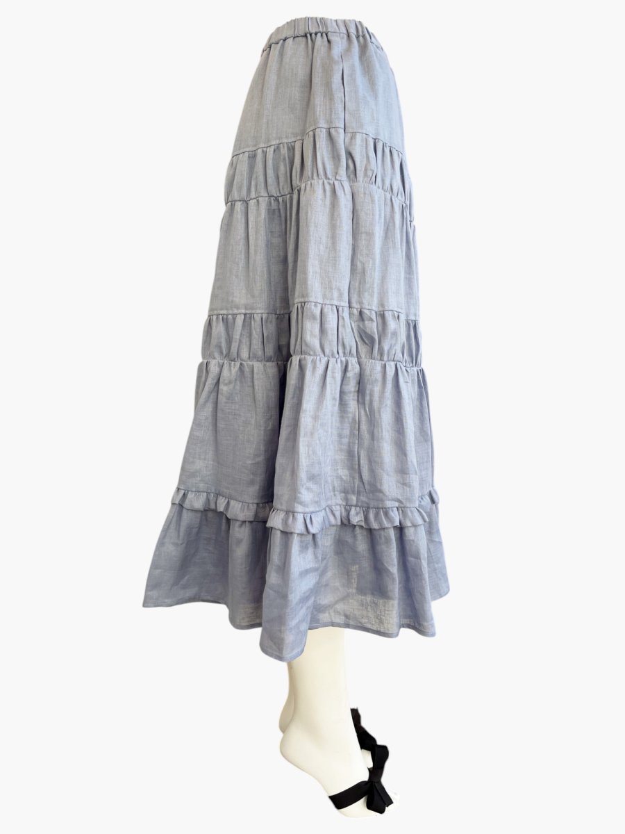 画像2: ソフトリネン　スカート  (2)