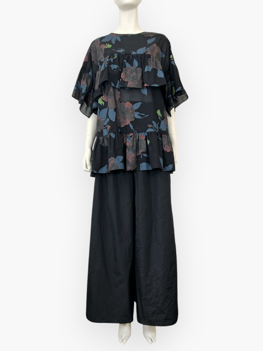 画像12: ユイルローズプリント　ティアードブラウス  (12)