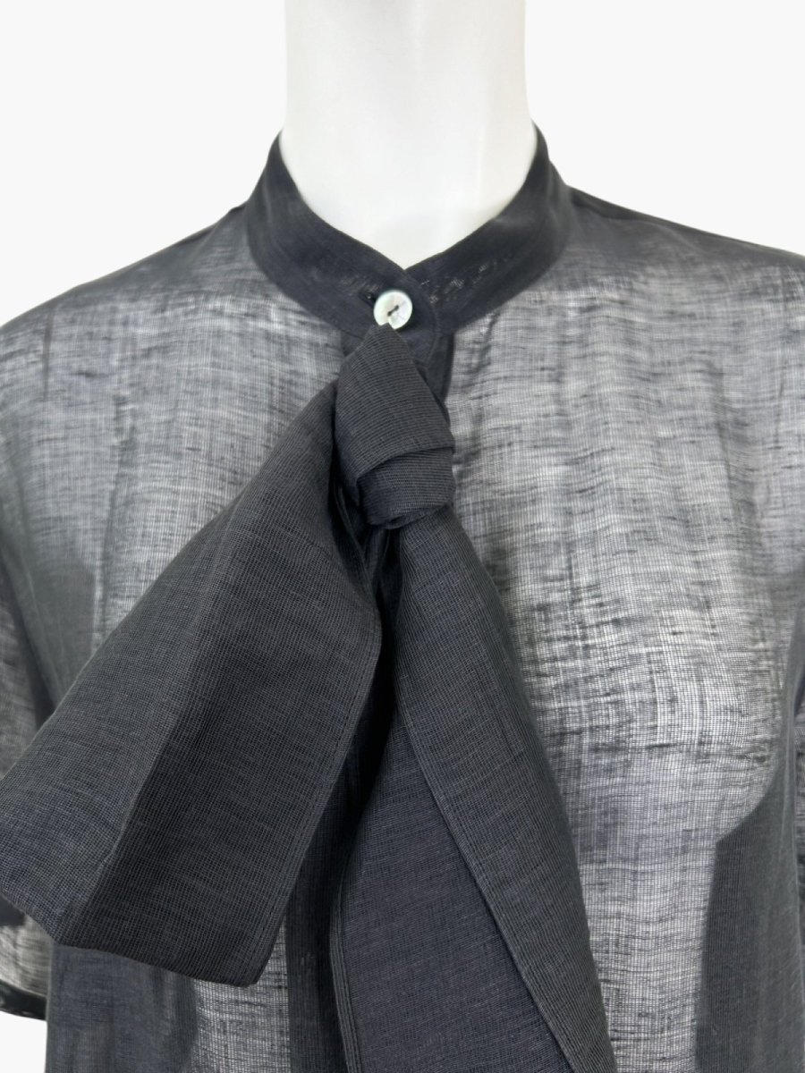 画像6: シアーリネン　ロングブラウス  (6)