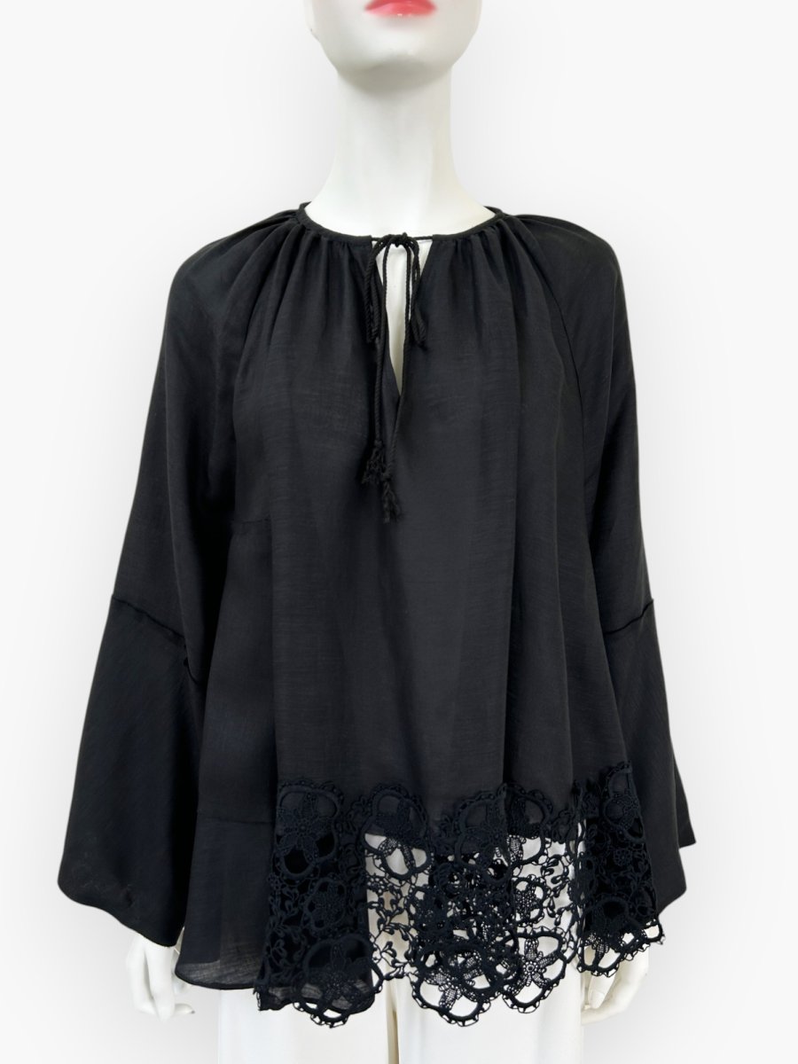 画像1: ハンカチリネン　ブラウス  (1)