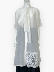 画像3: シアーリネン　ロングブラウス (3)