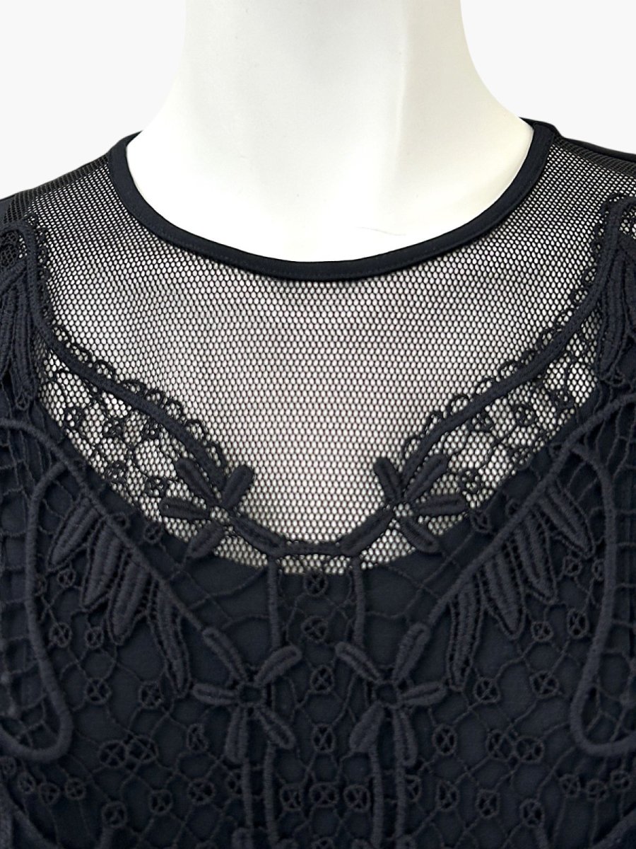 画像4: パウダリーチュール レースカットソー  (4)
