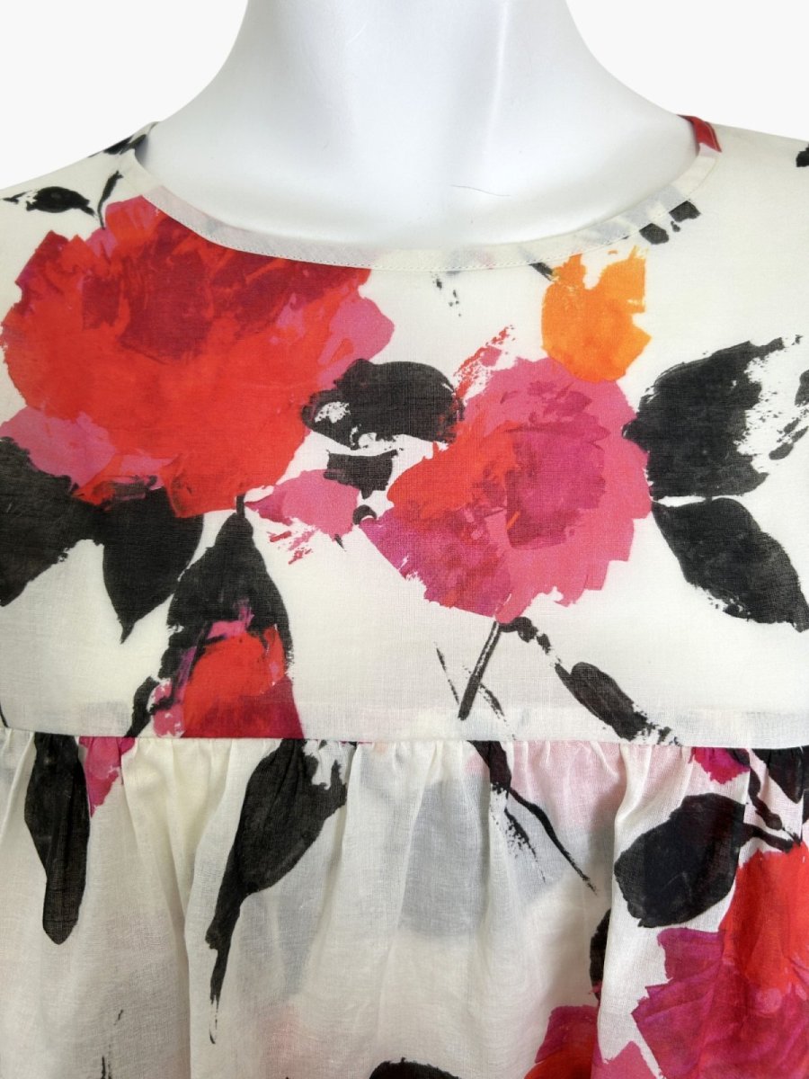 画像4: ユイルローズプリント　ティアードブラウス  (4)