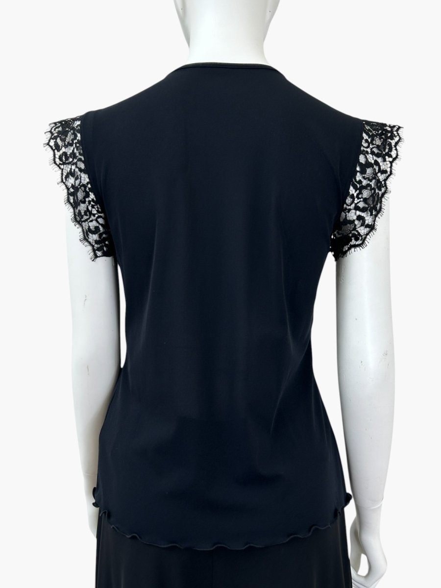 画像3: パウダリーチュール レースカットソー  (3)