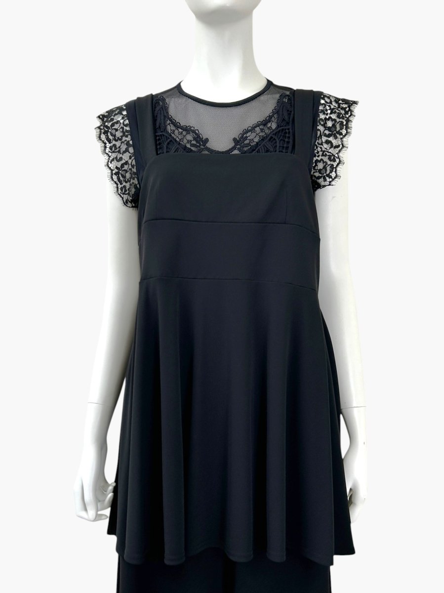 画像7: パウダリーチュール レースカットソー  (7)