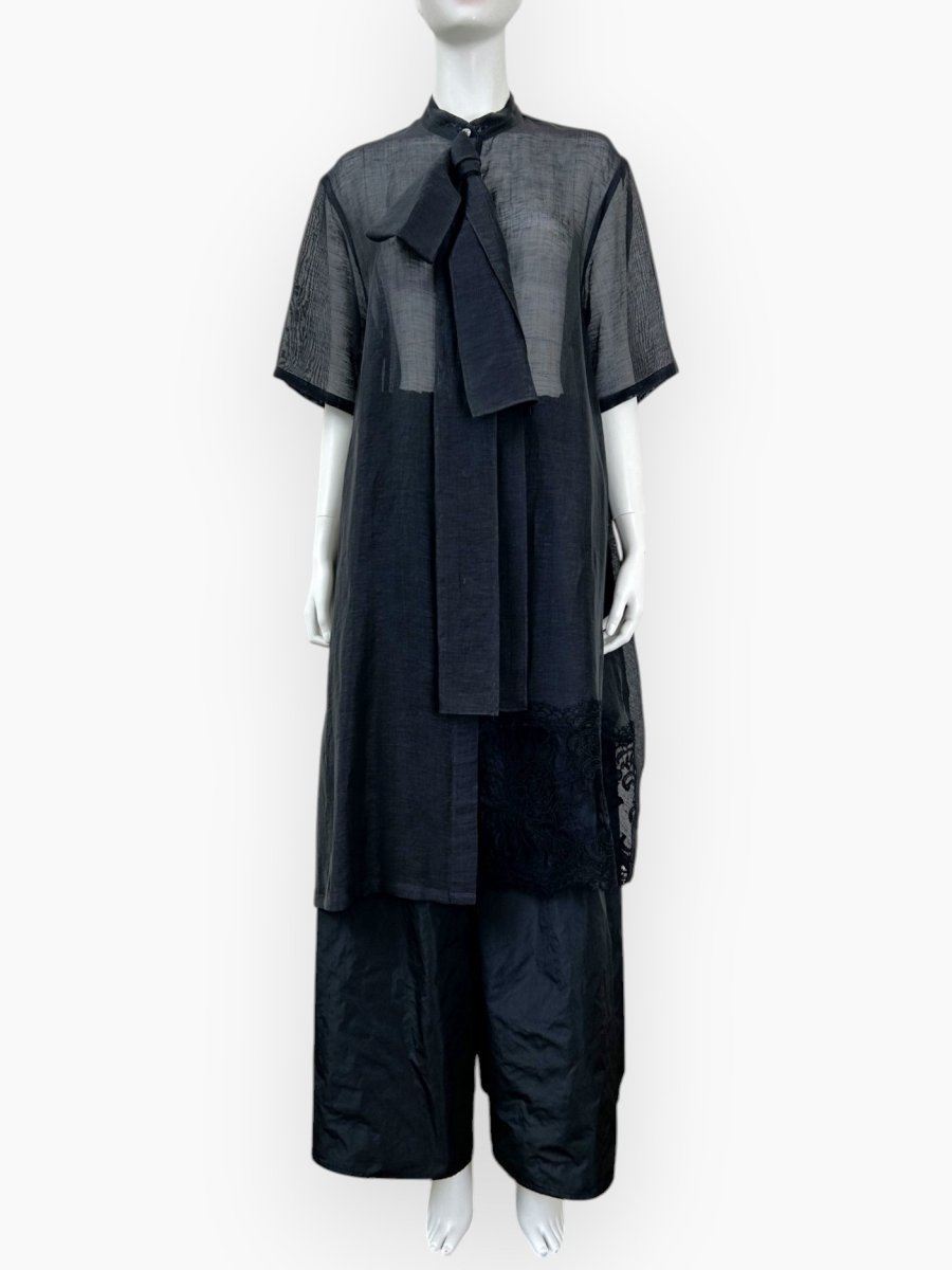 画像8: シアーリネン　ロングブラウス  (8)