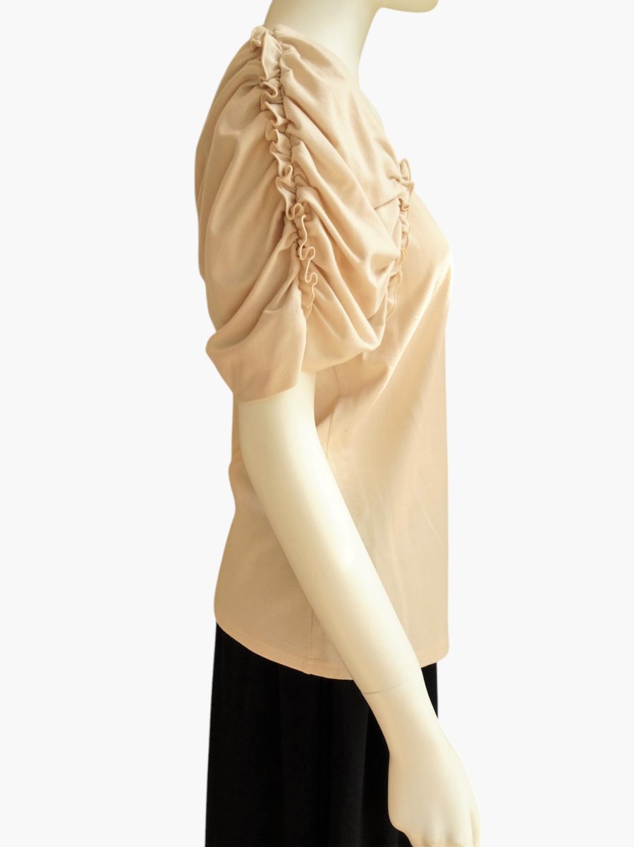 画像7: コーマ天竺　ギャザースリーブ (7)