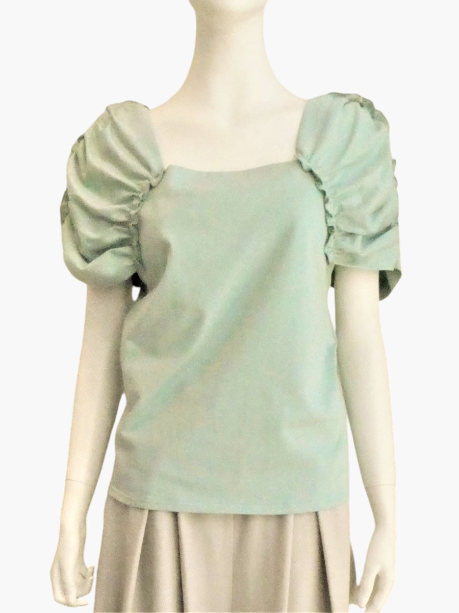 画像1: コーマ天竺　ギャザースリーブ (1)