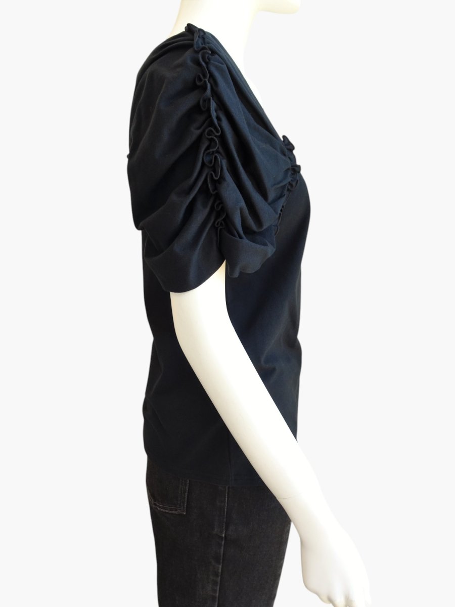 画像11: コーマ天竺　ギャザースリーブ (11)