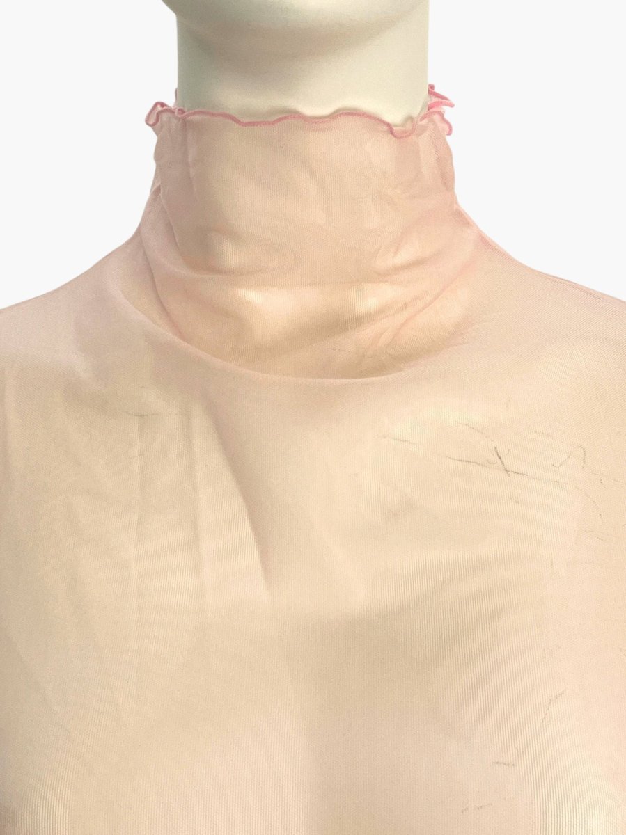 画像2: 無地チュール　スタンドネック  (2)