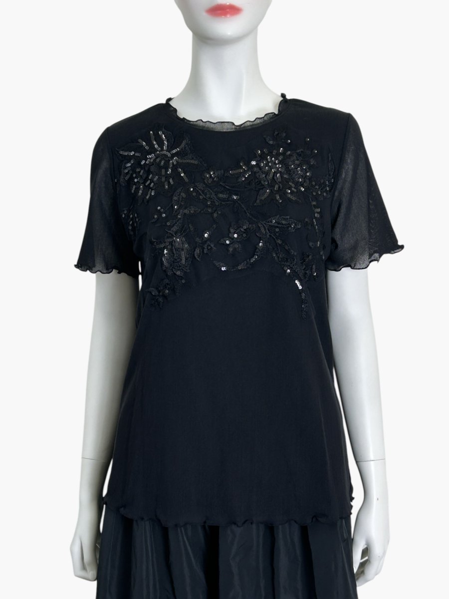 画像1: コットンチュールストレッチ　カットソー (1)