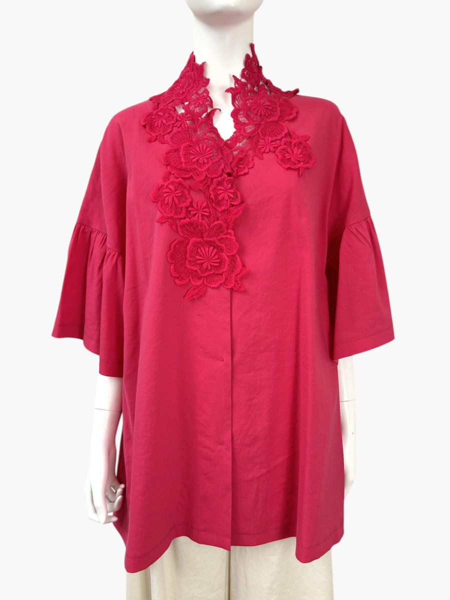 画像1: イージーリネン　ブラウスジャケット  (1)