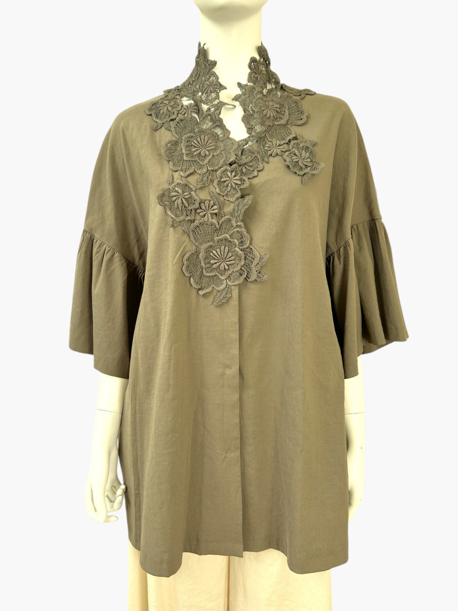 画像16: イージーリネン　ブラウスジャケット  (16)