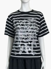画像1: ホイルフラワーTシャツ (1)