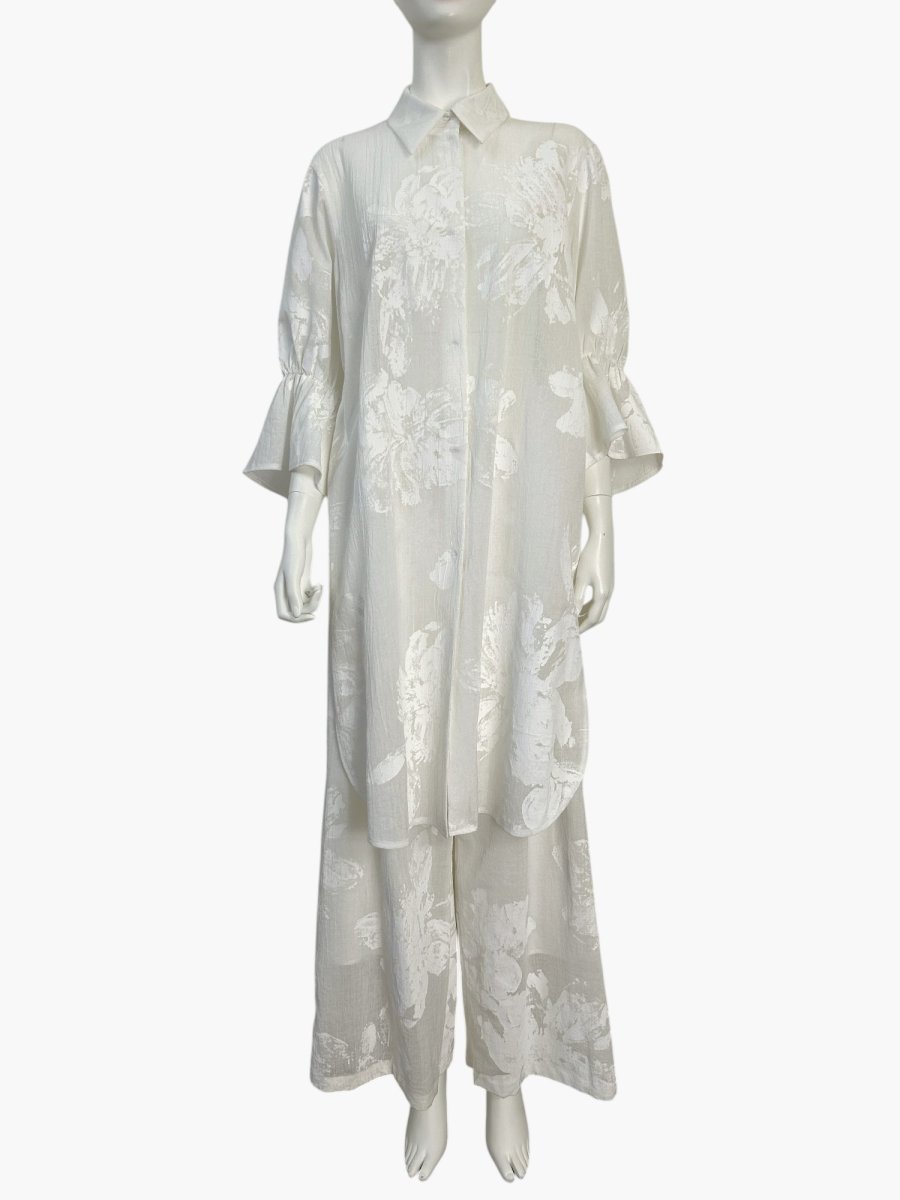 画像7: ホイップフラワープリント シャツブラウス  (7)