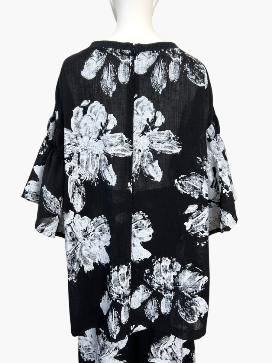 画像3: ホイップフラワープリント チュニックブラウス  (3)