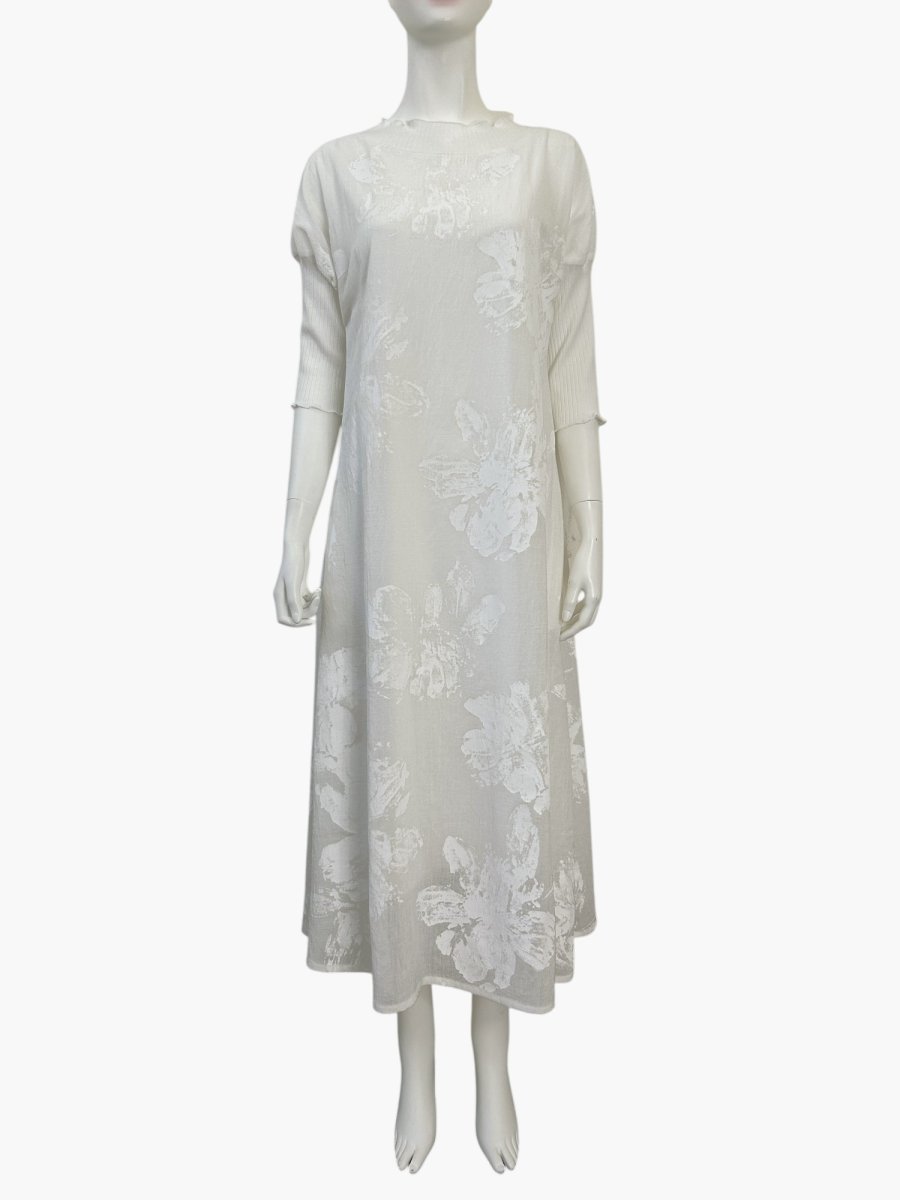 画像7: ホイップフラワープリント ワンピース  (7)