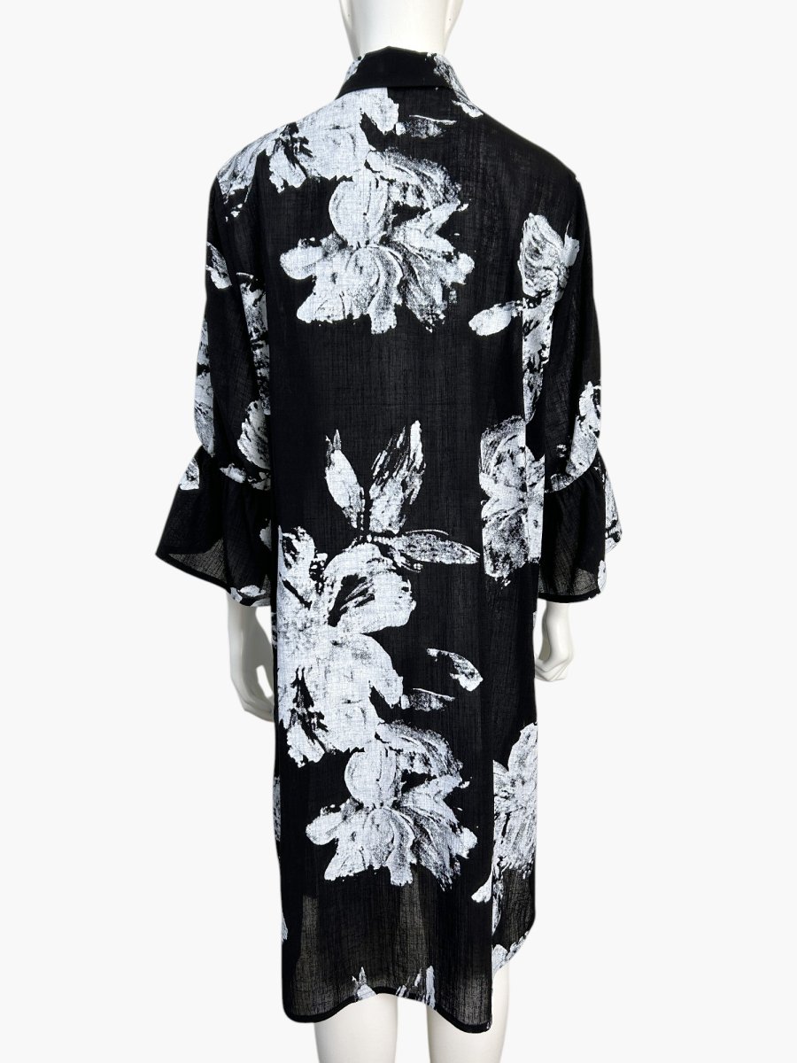 画像10: ホイップフラワープリント シャツブラウス  (10)