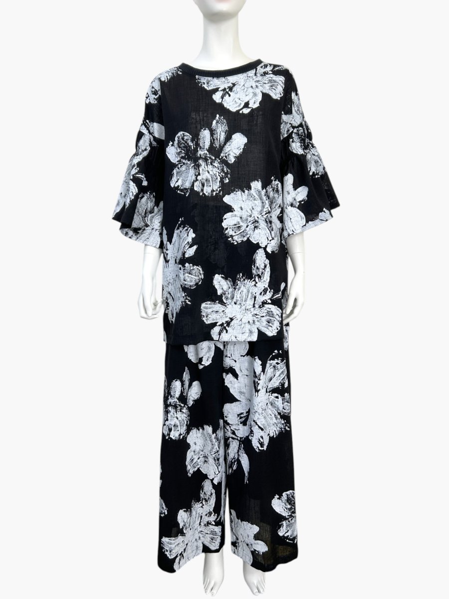 画像7: ホイップフラワープリント チュニックブラウス  (7)