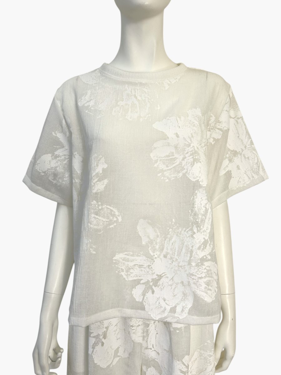 画像7: ホイップフラワープリント ブラウス  (7)