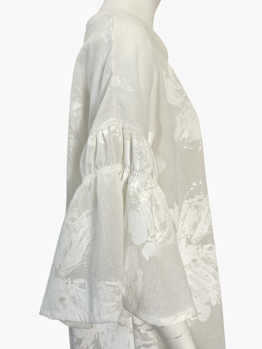 画像9: ホイップフラワープリント チュニックブラウス  (9)