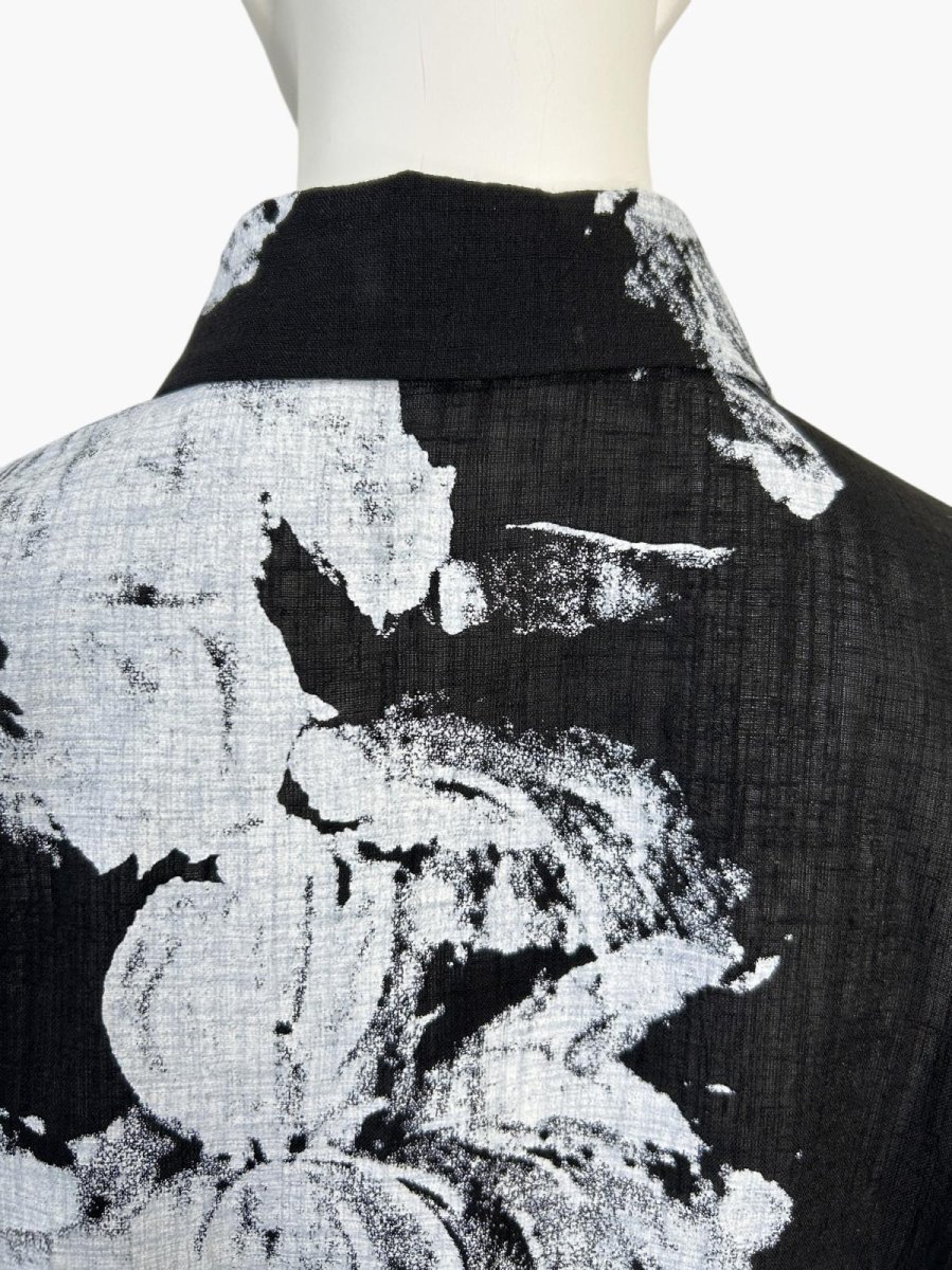 画像12: ホイップフラワープリント シャツブラウス  (12)