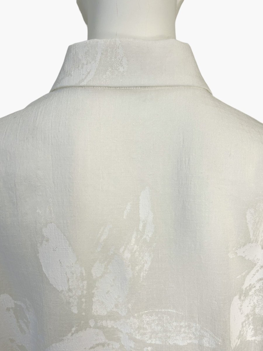 画像5: ホイップフラワープリント シャツブラウス  (5)