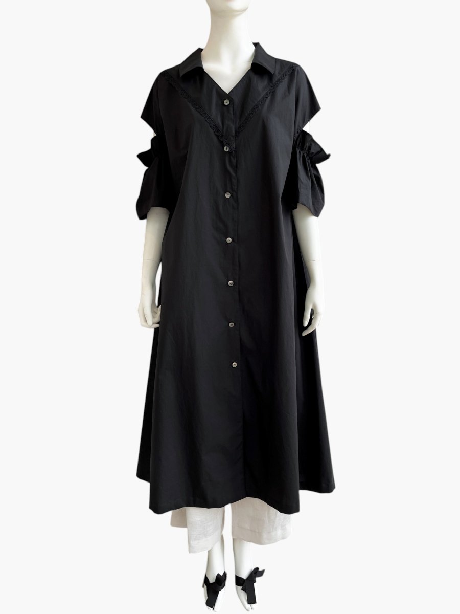 画像10: オーガニックコットンタイプライター　ワンピース  (10)