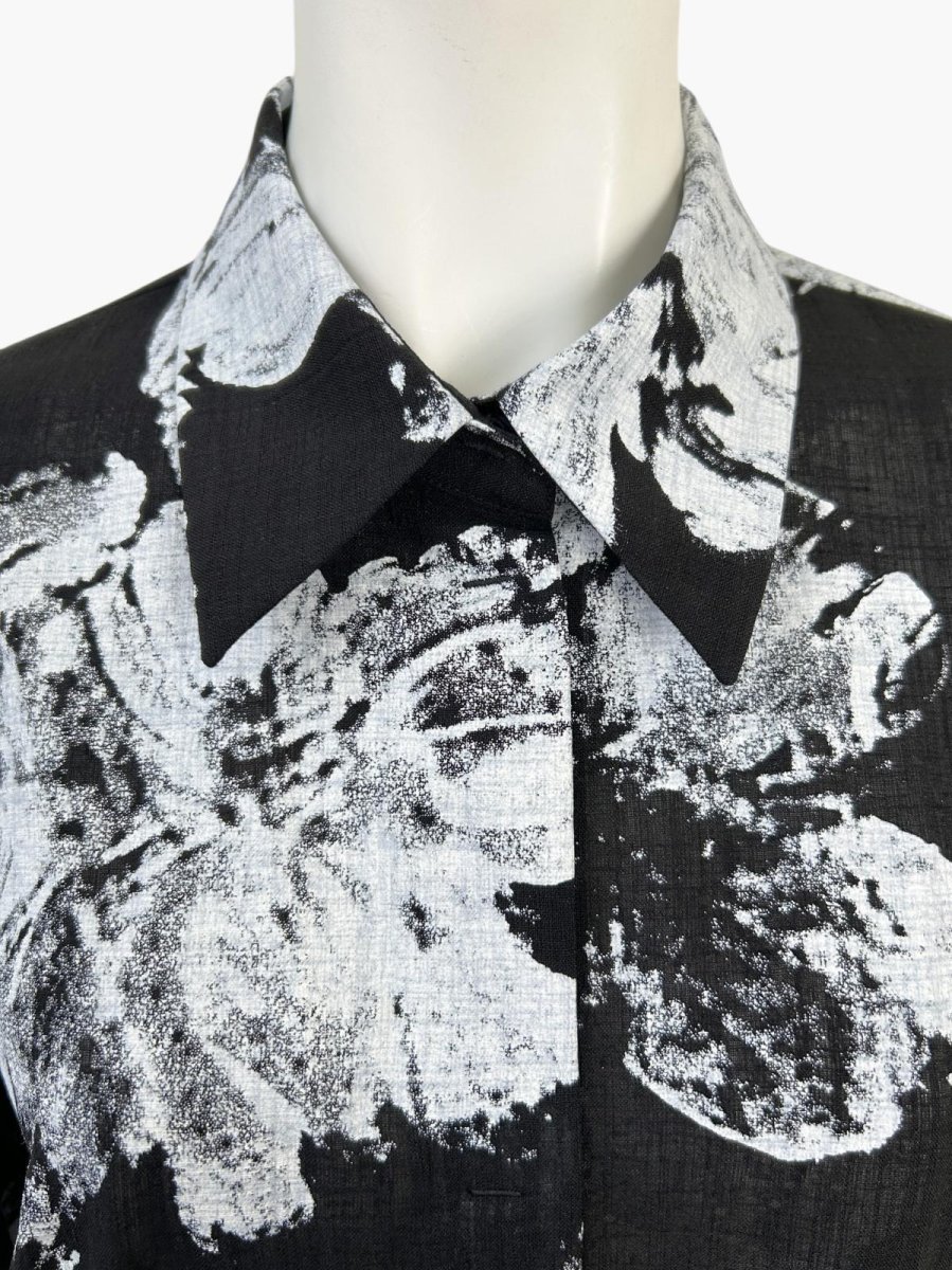 画像11: ホイップフラワープリント シャツブラウス  (11)