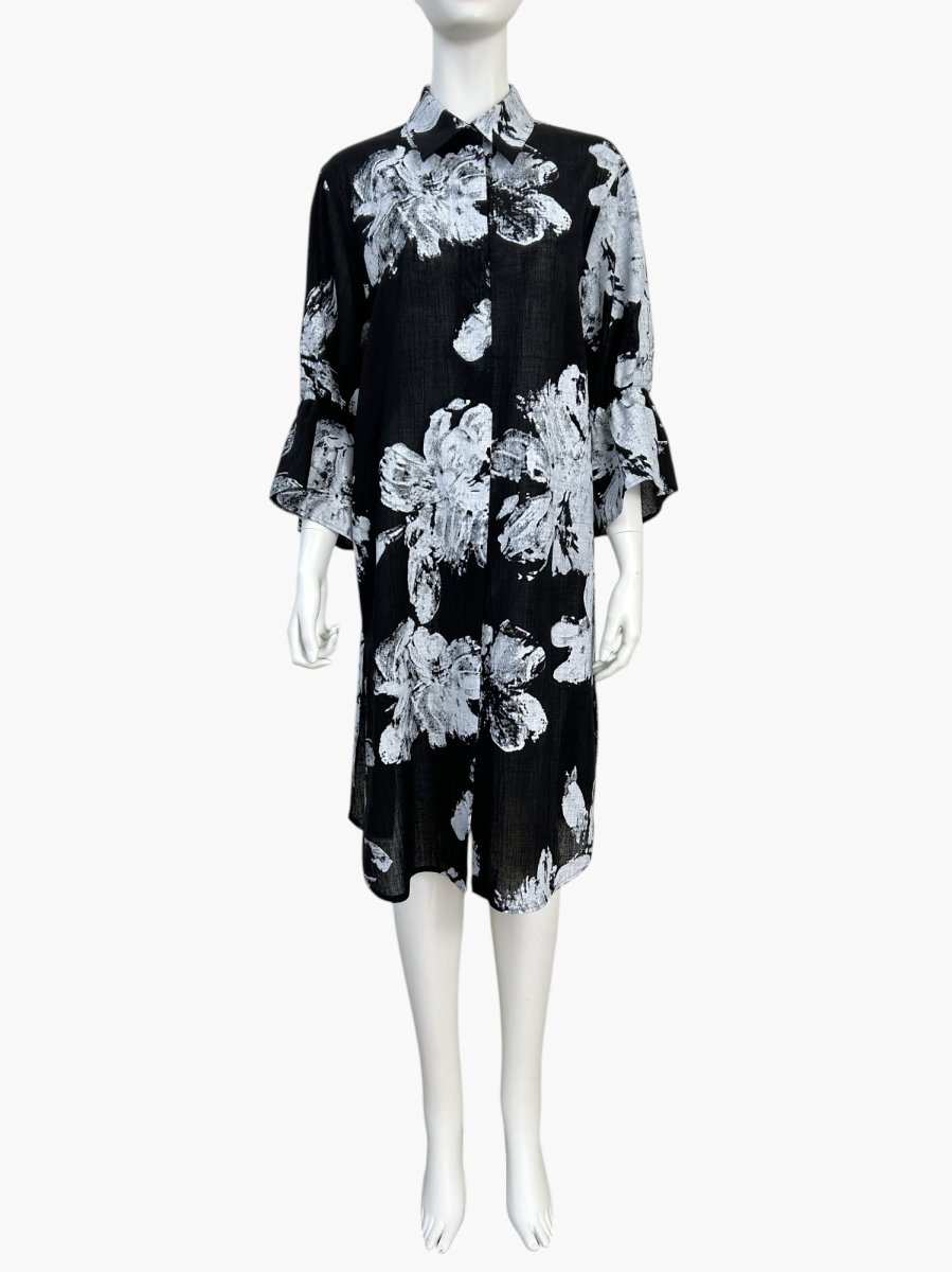 画像14: ホイップフラワープリント シャツブラウス  (14)