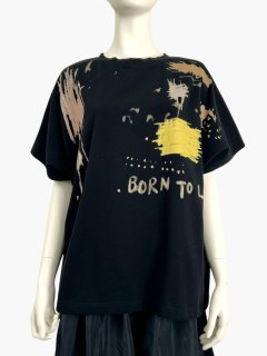 SHIZUKA KOMURO 4298 スパンコール　Tシャツ らくがきプリントT - 4298 SHIZUKA KOMURO