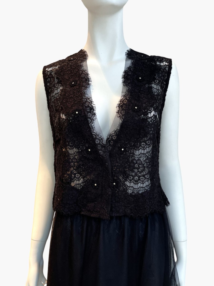 画像1: アイラッシュレース　ショートジレ (1)