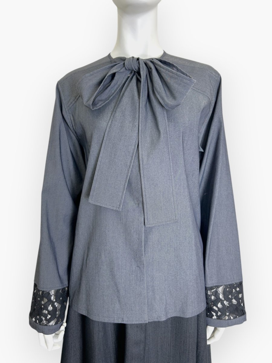 画像1: メルティーデニム　ブラウス (1)