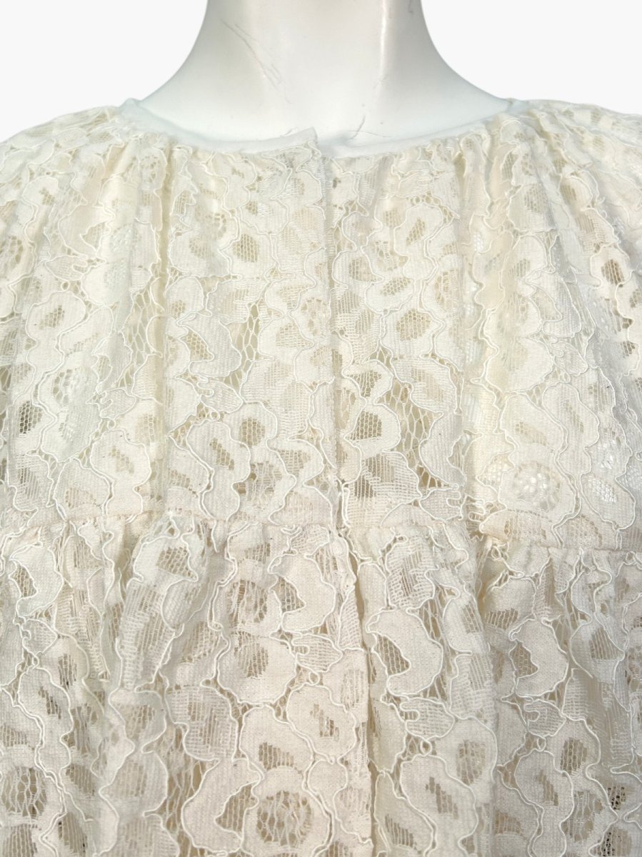 画像4: ラウンドフラワーレース ブラウスジャケット  (4)