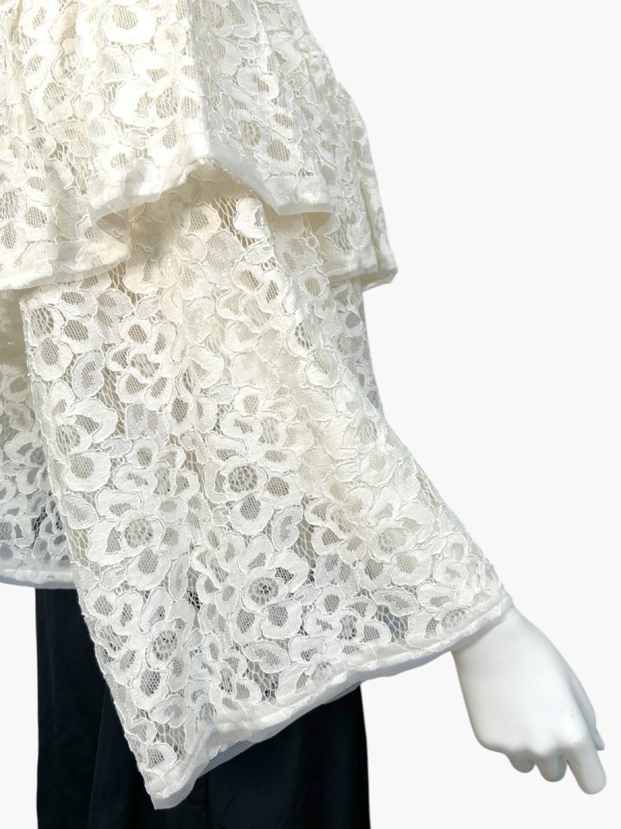 画像7: ラウンドフラワーレース ブラウスジャケット  (7)