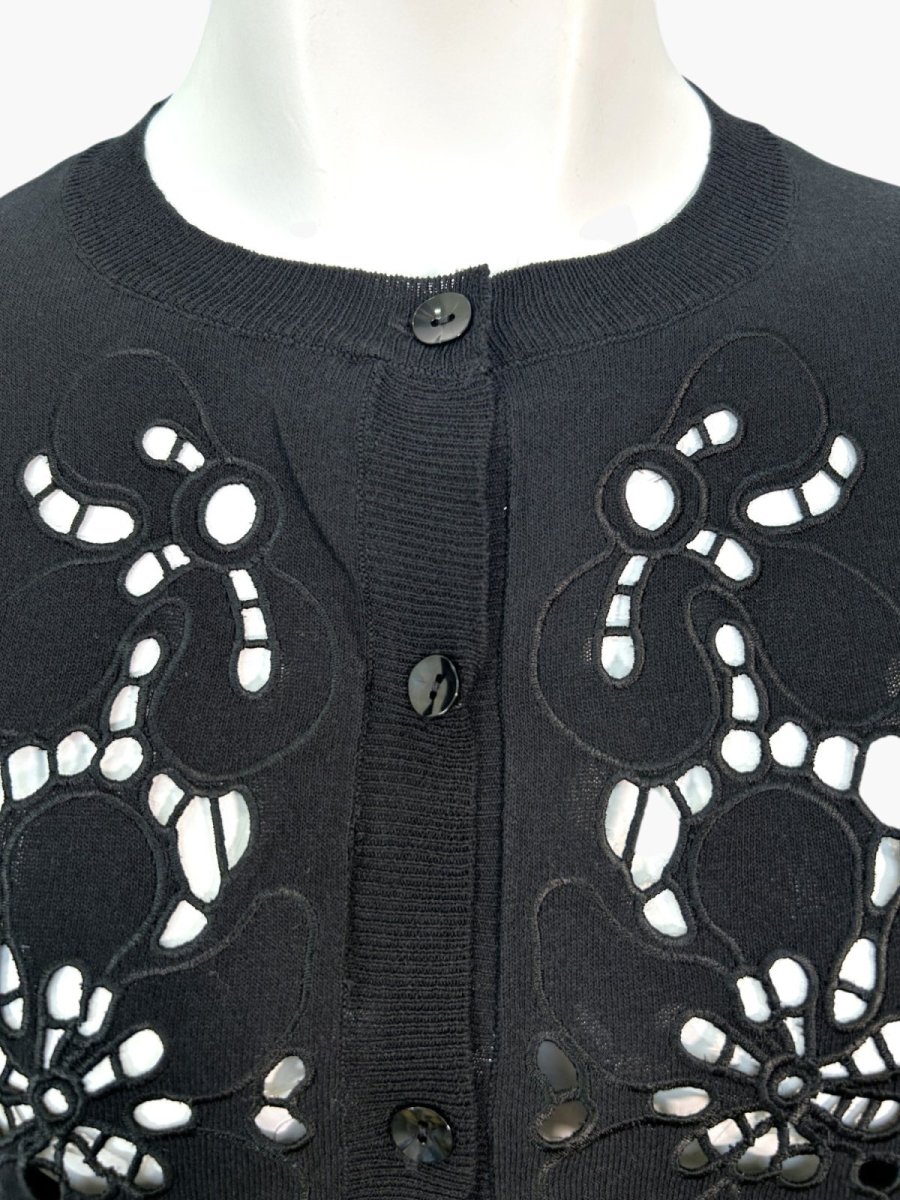 画像10: カットワークフラワーニット カーディガン  (10)