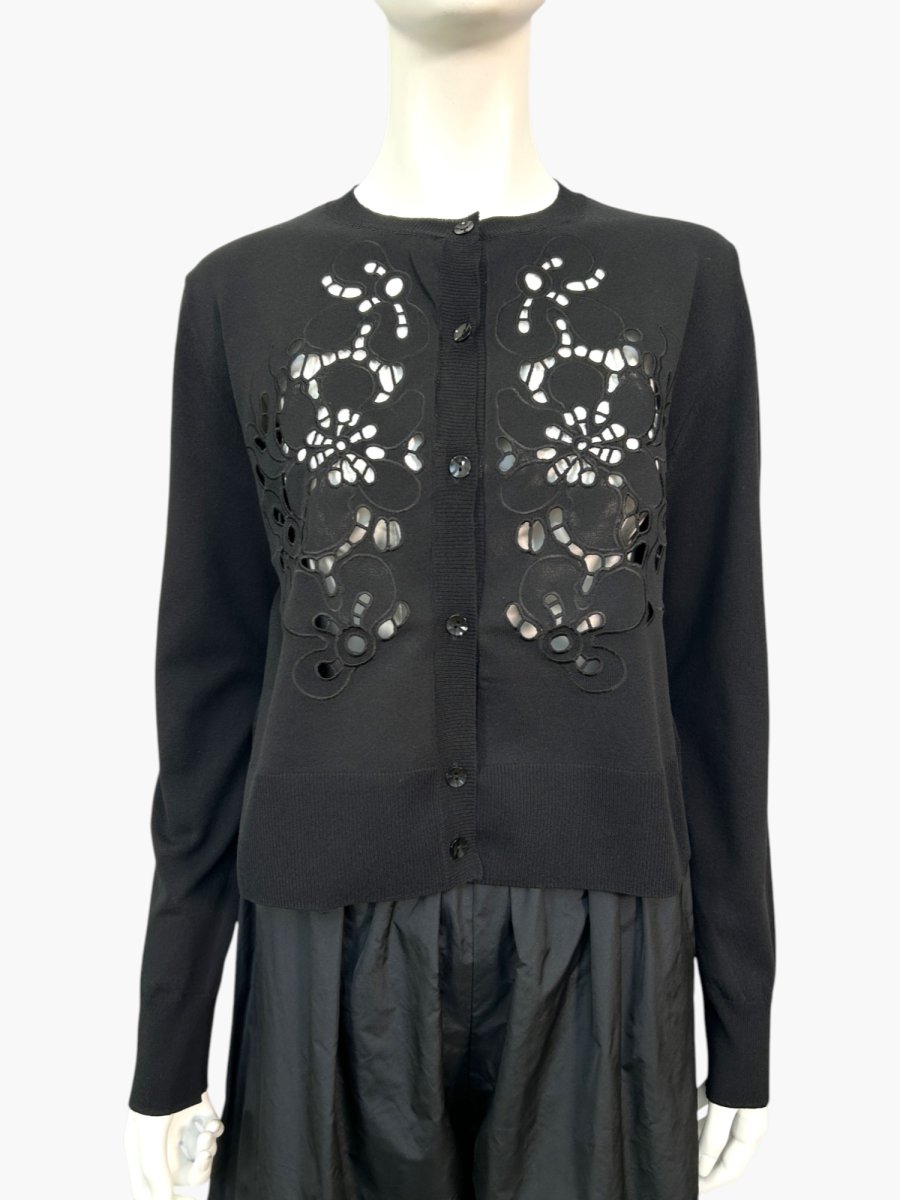 画像7: カットワークフラワーニット カーディガン  (7)