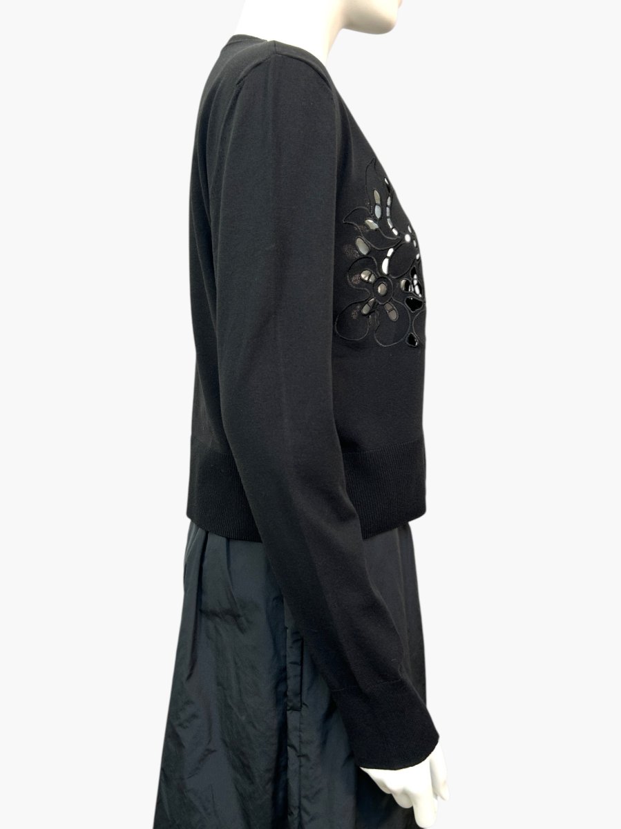 画像8: カットワークフラワーニット カーディガン  (8)