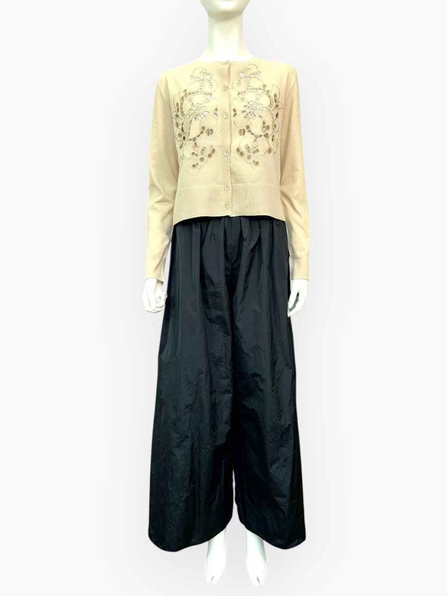 画像3: カットワークフラワーニット カーディガン  (3)