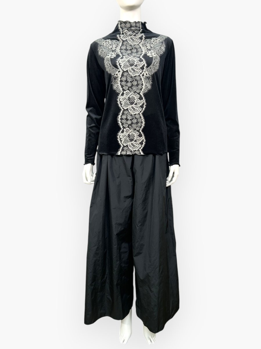 画像4: プリントベロア　スタンドネック  (4)