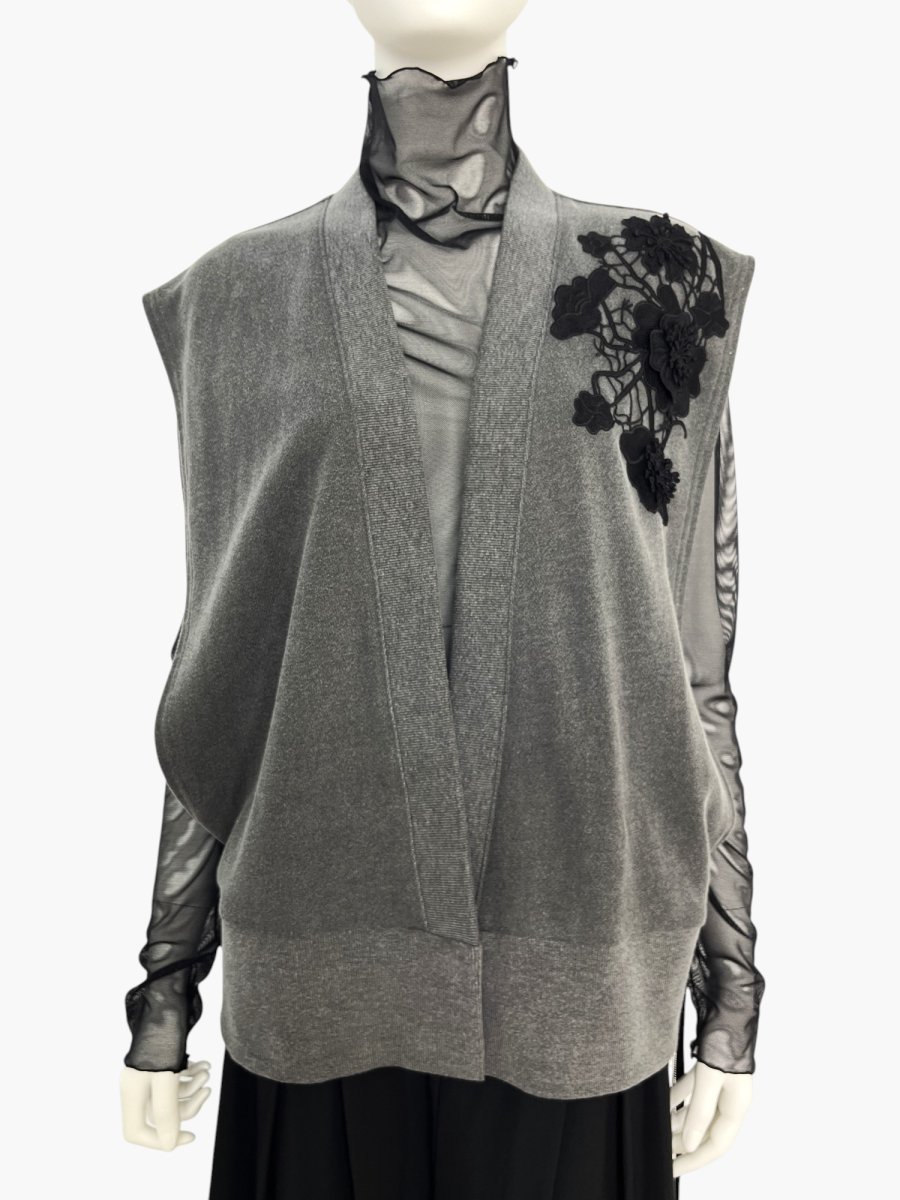 画像7: レトロデニム裏毛　ジレ  (7)