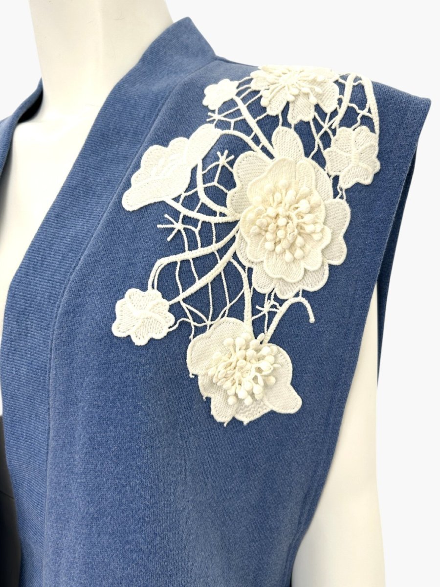 画像4: レトロデニム裏毛　ジレ  (4)