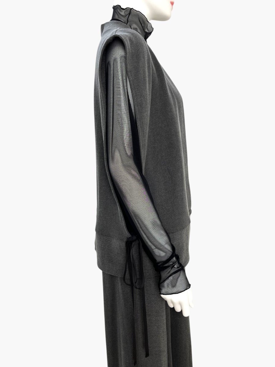 画像8: レトロデニム裏毛　ジレ  (8)